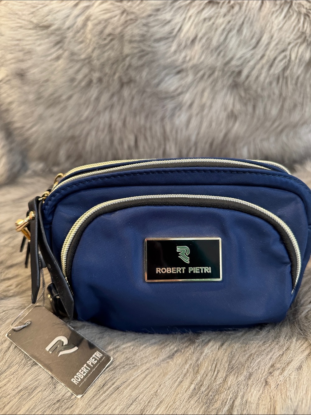 NWT Robert Pietri Navy Crossbody Handbag